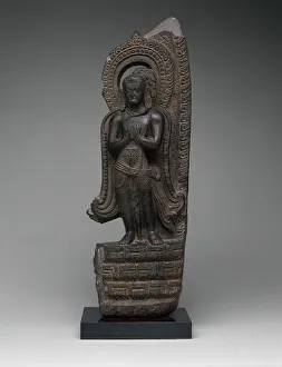 Mudra Prints: God Vishnus Mount, Garuda, Standing with Hands in Gesture of Adoration