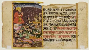 Vanquished Prints: The Goddess in Battle (recto); The Goddess with Her Vanquished Foes (verso)