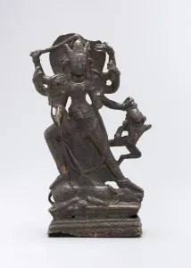 Buffalo Prints: Goddess Durga Slaying the Buffalo Demon, 9th century. Creator: Unknown