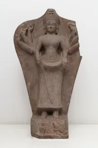 Buffalo Prints: Goddess Durga Slaying the Buffalo Demon (Mahishasuramardini), Angkor period, 10th century
