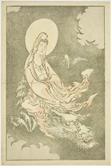 Hokusai Shashin Gafu Prints: Goddess Riding a Dragon, from The Picture Book of Realistic Paintings of Hokusai