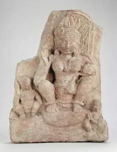 Squatting Prints: The Goddess Shridevi, 2nd-3rd century. Creator: Unknown