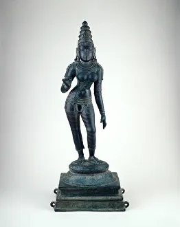 Goddess Uma, Consort of Shiva, Vijayanagar period, about 1500. Creator: Unknown Goddess Uma, Consort of Shiva, Vijayanagar period, about 1500. Creator: Unknown