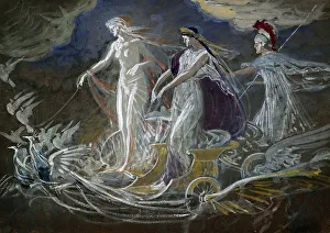 Phoenix Prints: Three goddesses (allegorical study), late 19th century. Creator: Walter Crane