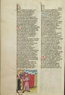 Agreement Prints: God's Covenant with Abraham; Weltchronik, about 1400-1410. Creator: Unknown