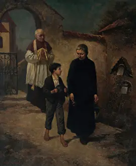 Going to care for the sick, 1901. Creator: Felician Moczik