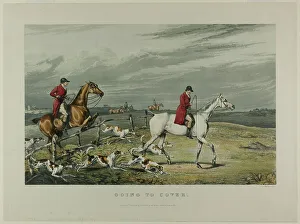 Lost Prints: Going to Cover, from Fox Hunting, 1828. Creator: Charles Bentley
