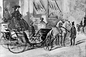 Paul George Prints: Going for a Drive, 19th century, (1930). Artist: Constantin Guys