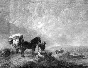 Beast Of Burden Prints: Going to the Ferry - painted by Wouvermans