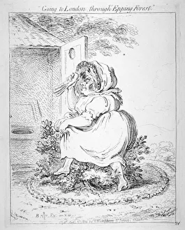 James Gillray Collection: Going to London through Epping Forest, 1802
