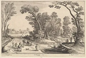 Brueghel Collection: Going to Market, 1652. Creator: Wenceslaus Hollar