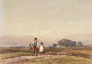 Moorland Prints: Going to Market, 1830-35. Creator: David Cox the Elder