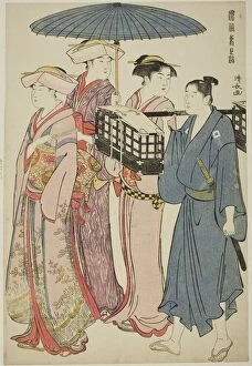 Going to a Picnic, from the series 'A Brocade of Eastern Manners (Fuzoku Azuma no)