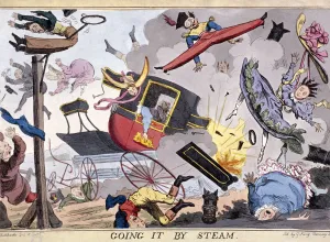 Guildhall Library Art Gallery: Going it by steam, (1829?). Artist: Robert Seymour