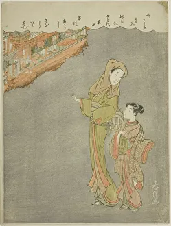 Harunobu Prints: Going to the Theater, c. 1770 / 71. Creator: Suzuki Harunobu