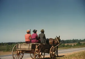 Saturday Prints: Going to town on Saturday afternoon, Greene Co. Ga. 1941. Creator: Jack Delano