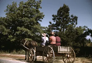Saturday Prints: Going to town on Saturday afternoon, Greene County, Ga. 1941. Creator: Jack Delano