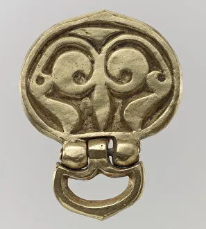 Gold Belt Mount with Loop, Avar, 700s. Creator: Unknown