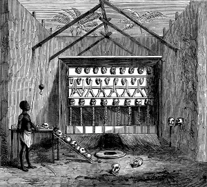 The Gold Coast and Ashantee War: Ju-Ju House, 1873. Creator: Unknown