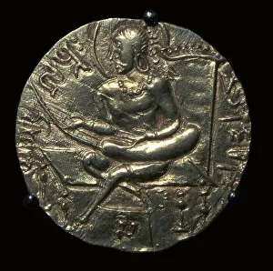 Gold coin of King Samudra Gupta, 4th century