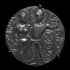 Gold coin of King Samudra Gupta, 4th century