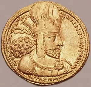 Gold Dinar with Bust of Shapur I the Great