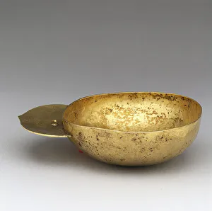 Gold Drinking Bowl with Handle, Avar, 700s. Creator: Unknown Gold Drinking Bowl with Handle, Avar, 700s. Creator: Unknown