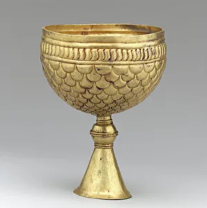 Byzantium Prints: Gold Goblet, Avar or Byzantine, 700s. Creator: Unknown