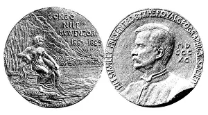 Henry Stanley Prints: Gold Medal given to Mr. Stanley by the Royal Geographical Society, 1890. Creator: Unknown