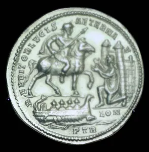 Gold medallion of Constantius I, 3rd century