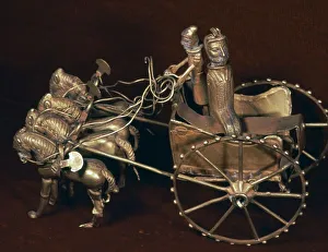 Gold model chariot from the Oxus treasure, Achaemenid Persian, from Tadjikistan, 5th-4th century BC