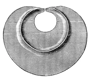 Grave Goods Prints: Gold ornaments from the graves of the Incas of Peru - breastplate in the form of the sun