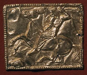 Javelin Prints: Gold plaque showing a Scythian hunter, 5th century BC