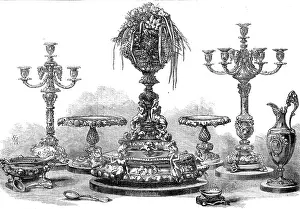 Saxe Coburg And Gotha Duke Of Prints: Gold plate presented by...the Royal Navy and Marines to the Duke and Duchess of Edinburgh