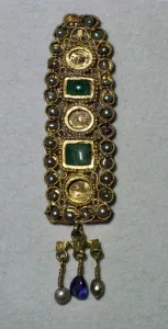 Carthage Prints: Gold Roman hair ornament, set with sapphires, emeralds, and pearls, 3rd century