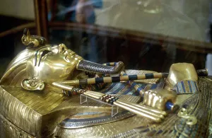 Gold sarcophagus of King Tutankamun, 18th dynasty, Ancient Egypt, c1323 BC