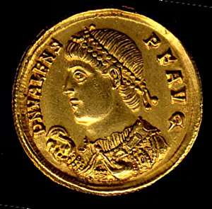 Solidus Prints: Gold Solidus of Valens (364-78), Byzantine, 364-378. Creator: Unknown