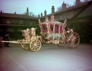 State Coach Prints: The Gold State Coach, 1953. Creator: Arthur Charles Kirby Ware