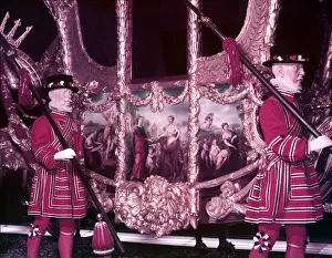 Display Prints: The Gold State Coach on display, London, c1953. Creator: Arthur Charles Kirby Ware
