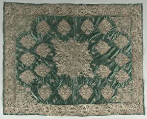 Satin Weave Prints: Gold-Thread Embroidered Cover, 1800s. Creator: Unknown