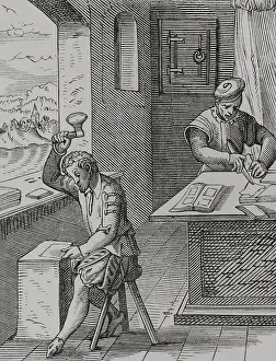 Working Class Prints: The Goldbeater, 16th century, (1878). Creator: Unknown
