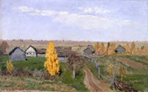 Autumn Landscape Gallery: Golden autumn. Slobodka, 1889. Artist: Levitan, Isaak Ilyich (1860-1900)