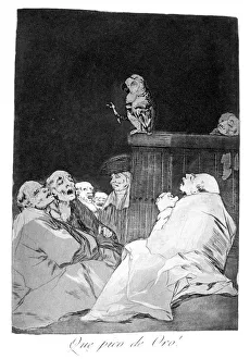 Ignorance Prints: What a golden beak!, 1799. Artist: Francisco Goya