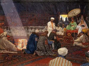 Horde Prints: At the Golden Horde, 1907. Artist: Maximov, Alexei Fedotovich (1870-?)