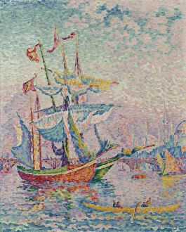 Bosphorus Strait Gallery: The Golden Horn. The Bridge, 1907. Artist: Signac, Paul (1863-1935)