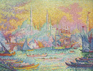 Divisionism Gallery: The Golden Horn, Constantinople, 1907. Creator: Signac, Paul (1863-1935)