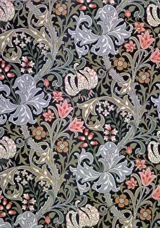 Jh Dearle Prints: Golden Lily, wallpaper designed by John Henry Dearle for Morris and Company, 1897