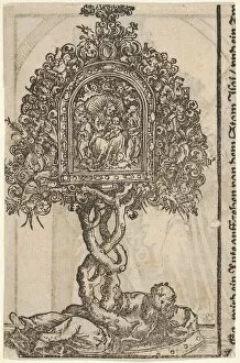 Cranach The Elder Lucas Gallery: A Golden Reliquary with the Tree of Jesse, from the Large Series of Wittenberg