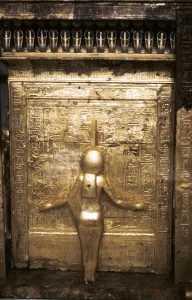 14th Century Bc Prints: Golden sarcophagus of the Egyptian Pharoah Tutenkhamen, c1325 BC