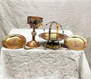 Colour Separation Negative Prints: Golden vessels in the vestry of the Ipatievsky Monastery